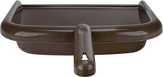 SPARTA Large Handheld Dustpan with Hanging Hole, Heavy-Duty Plastic Dustpan with Wide Lip for Countertops and Surfaces, Plastic, 10 Inches, Brown