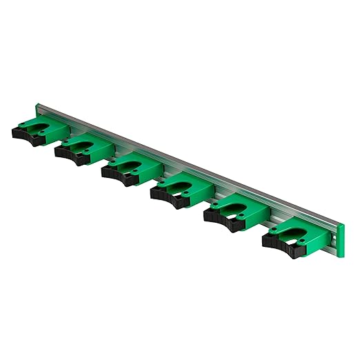 Unger Commercial Mop and Broom Holder Wall Mount (Case of 5) - Quick-Snap Mop, Tool & Pole Holders 28", Aluminum/Plastic, Ideal for Organizing Cleaning Tools - H0700