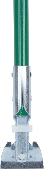 SPARTA 60" Fiberglass Dust Mop Replacement Handle with Clip-On Jaw Clamp Connector, Sliding Locking Collar, Commercial Floor Cleaning, Green (Pack of 12)