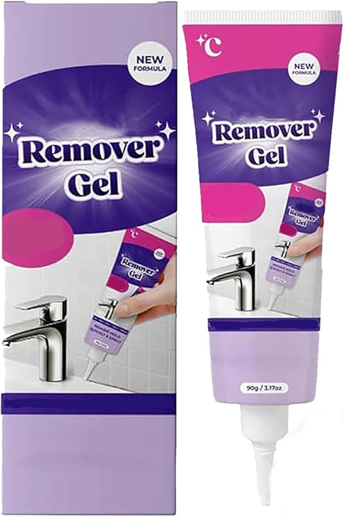 Stain Remover Gel for Tile and Grout - Thick Gel for Vertical Surfaces in Bathroom & Kitchen - Removes Soap Scum and Dirt (1PCS)