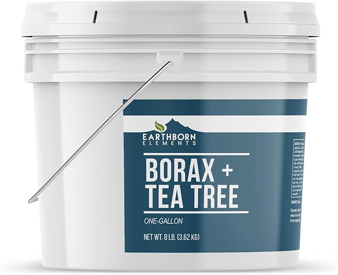 Earthborn Elements Borax with Tea Tree Essential Oil, 1 Gallon Bucket, Laundry Booster, Refreshing Scent, Bulk Size