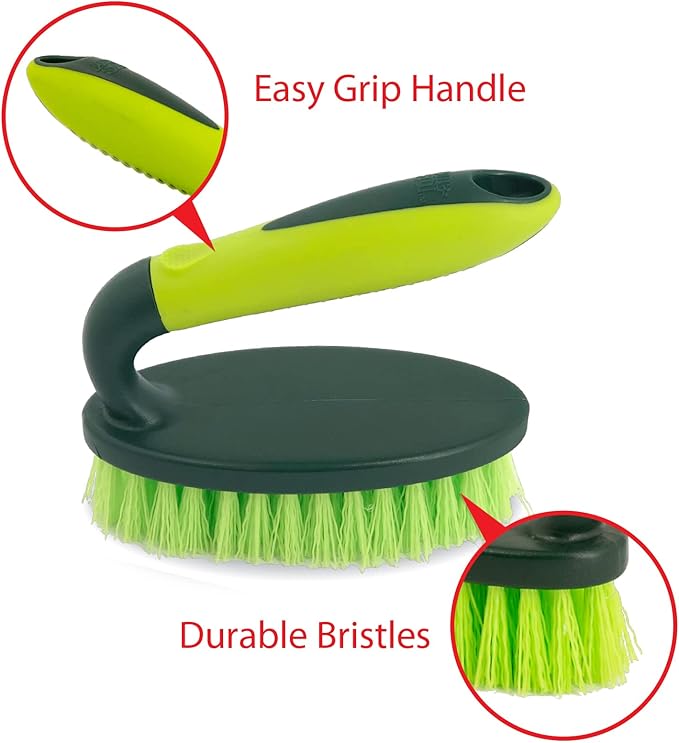 Pine-Sol Heavy Duty Scrub Brush – Comfort Grip | Iron Handle Design | All-Purpose Scrubber for Cleaning Kitchen, Bathroom, Sinks, Tubs, Floors