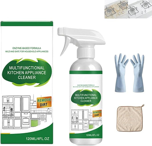 Multifunctional Kitchen Appliance Cleaner, Natural Kitchen Cleaner Spray, Keep the Surface Clean and Bright, Easy to Use, 120ml/4oz (1Pcs)
