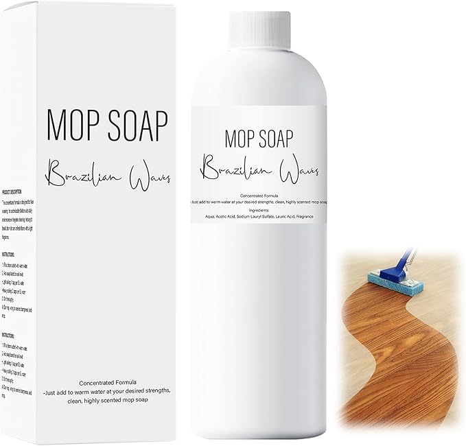 Brazilian Waves Mop Soap 120ML, 2025 New Mop Soap For Floor Cleaning, MopSoap Brazilian Wave, Multipurpose For Home Cleaning