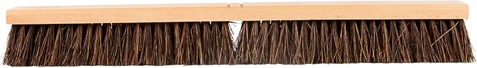 Restaurantware-BROOM HEAD ONLY: Clean Tek Professional 30-Inch Indoor Broom Head, 1 Heavy-Duty Push Cleaning Tool - Handle And Brace Sold Separately, Palmyra Bristles, Wooden, Outdoor Use