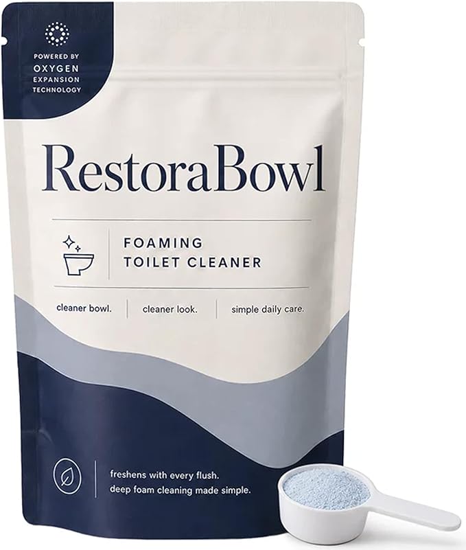 Restorabowl Foaming Cleaning Powder, Fresh Scent Daily Care Powder, Fast Dissolving Formula for Everyday Freshness, Easy Flush Use, 300g