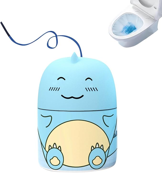 Dinosaur-Shaped Toilet Bowl Cleaner Bottle,Automatic Bathroom 𝙏𝙤𝙞𝙡𝙚𝙩 Tank Cleaner with Ocean Scent,Long Lasting 𝙏𝙤𝙞𝙡𝙚𝙩 Cleaner,Powerful Cleaning (Blue)