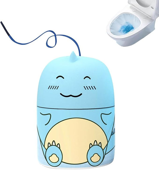 Dinosaur-Shaped Toilet Bowl Cleaner Bottle,Automatic Bathroom 𝙏𝙤𝙞𝙡𝙚𝙩 Tank Cleaner with Ocean Scent,Long Lasting 𝙏𝙤𝙞𝙡𝙚𝙩 Cleaner,Powerful Cleaning (Blue)