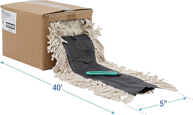 Boardwalk Flash Forty Disposable Dustmop, Cotton, 5", Natural