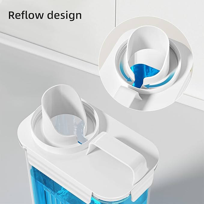 Laundry Detergent Dispenser for Laundry Room,94oz Fabric Softener Dispenser,Liquid Laundry Detergent Container,Laundry Detergent Organizer for Laundry Room Organization with 6 Labels,2 Pack