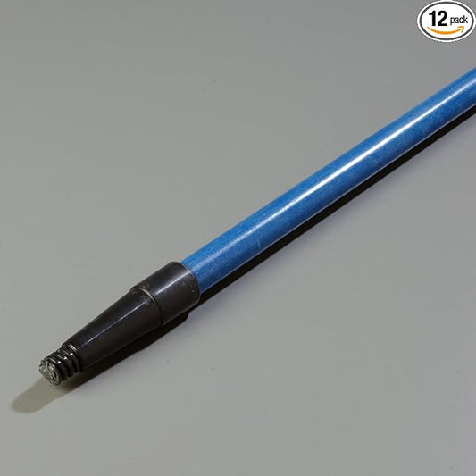 SPARTA 4022014 Spectrum Fiberglass Broom Handle, Mop Handle, Replacement Handle With Acme Threaded Tip For Commercial Cleaning, 60 Inches, Blue, (Pack of 12)