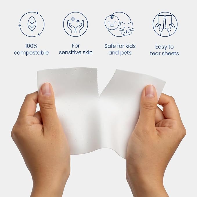 Laundry Detergent Sheets - Fragrance Free - No Plastic Jug (60 Loads) 30 Sheets, Liquidless Technology