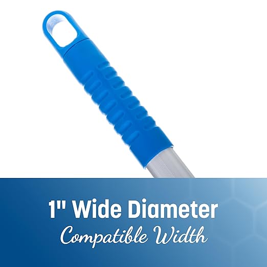 Carlisle FoodService Products Aluminum Mop Handle, Flat Handle for Cleaning, 43 To 70 Inches, Silver, (Pack of 12)