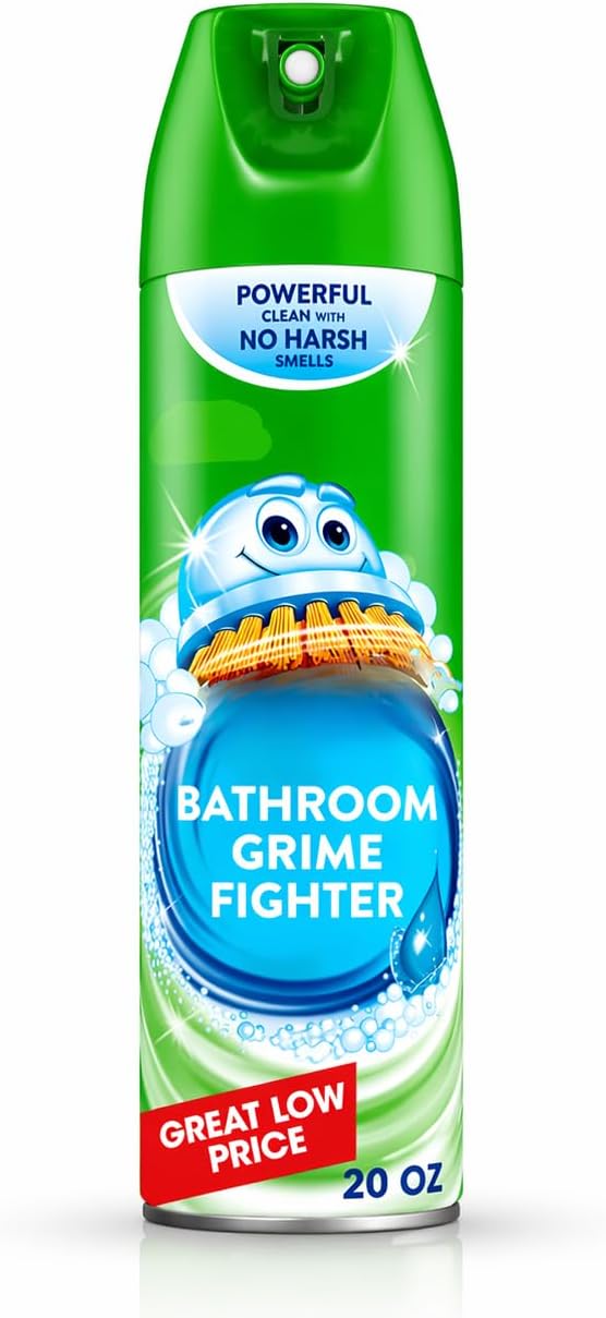 Bathroom Cleaner Spray, Foam Action Shower & Tub Cleaner, 20 oz, Multi Surface Cleaning Solution for Tiles, Sinks & Bathtubs, Fresh Scent