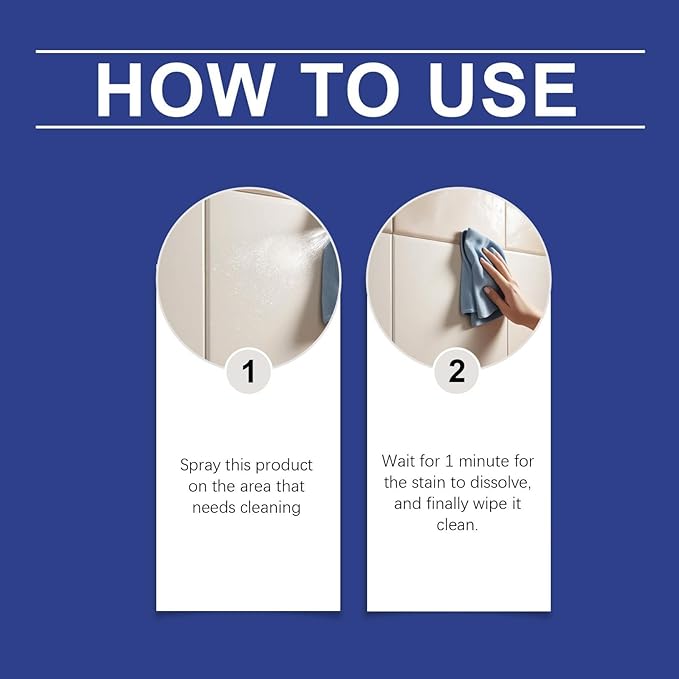 Bubble Cleaner Foam - Upgrade Bathroom Descaler Foam Cleaner, Bath-Room Glass Descaler To Tile Faucet Remover Tub Cleaner 60ml (3)