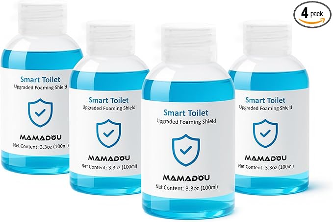 MAMADOU Foam Shield Smart Toilet Special Foaming Agent Splash Toilet Bowl Cleaner Deodorizing Stain-Resistant Cleaning Liquid For Fresh Bathroom 100ml 4Pack