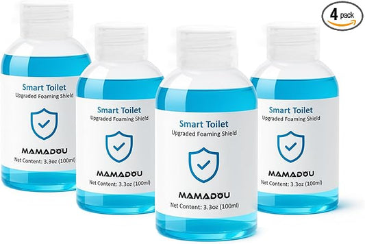 MAMADOU Foam Shield Smart Toilet Special Foaming Agent Splash Toilet Bowl Cleaner Deodorizing Stain-Resistant Cleaning Liquid For Fresh Bathroom 100ml 4Pack