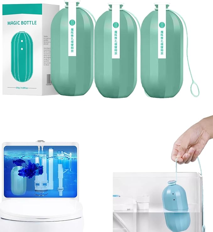 Toilet Cleaner – Automatic Hands-Free Toilet Tank Cleaning Device, Bowl Freshener That Reduces Stains,Long-Lasting Drop-In Cleaner for Home & Business (3)