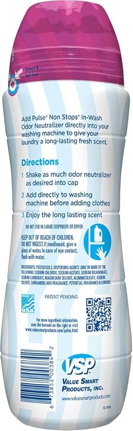 PULSE Non Stops Laundry Scent Boosters - Fresh Spring Scent - Odor Neutralizer Beads - Long Lasting Fragrance (20.1 oz)
