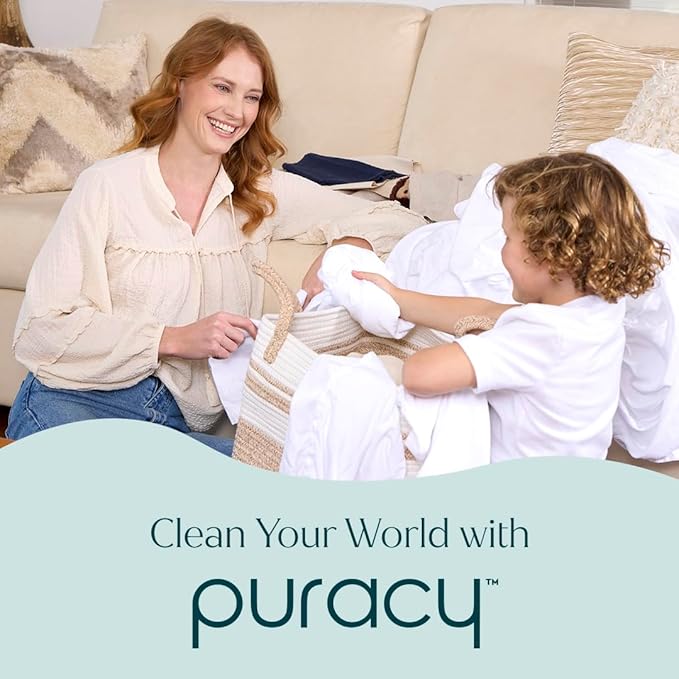 Puracy Stain Remover, Travel and Laundry Stain Cleaner for Clothes, Baby Essentials, Kids Stains, Oil and Fabric Spot Cleaner, (Stain Remover Spray and Refill, 64 fl oz)