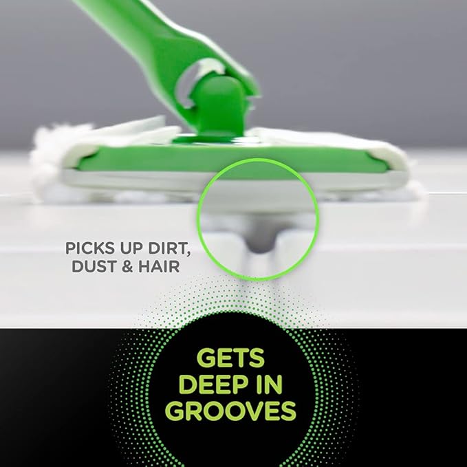 Swiffer Sweeper Heavy Duty Cleaning Kit: 2-in-1 Dry and Wet Multi Surface Floor Cleaner, Includes 1 Mop + 40 Heavy Duty Pads + 14 Dry Cloths + 5 Wet Cloths