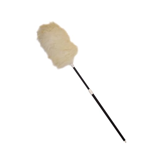 Rubbermaid Commercial Products Lambswool Duster with Telescoping Plastic Handle, Adjustable Extension Pole 30-Inch to 42-Inch, Cleaning for Ceiling Fans/High Ceilings/Hard to Reach Areas, Pack of 6