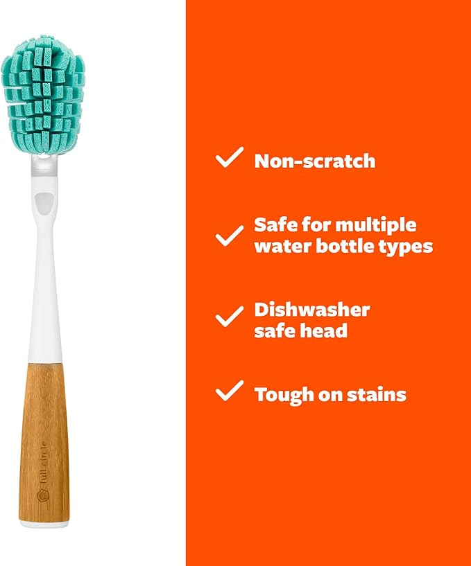 Full Circle Magic Wand Replacement Head - Sponge Head for Washing Glasses – Non Scratch Glass Safe Scrubber Sponge (Pack of 2)