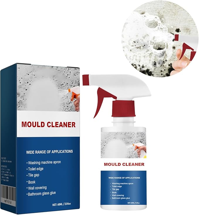RAINPOT Mould Cleaner Spray Powerful Foam Cleaning Spray | Multi-Surface Fast-Acting Stain Remover for Kitchen, Bathroom, Wall and Tile Cleaning, No Scrubbing Required (3, 2.04oz*3)