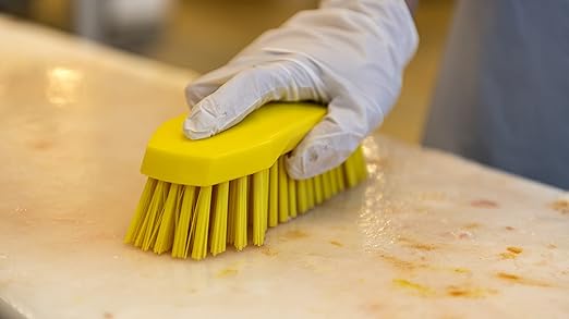 Vikan 38906 Brush,Scrub,Stiff,8",PP/PBT,Yellow