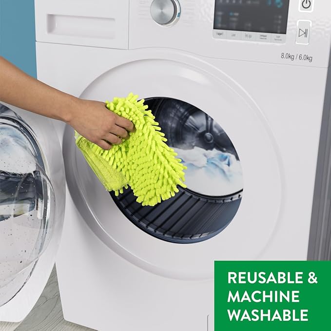 Pine-Sol Microfiber Chenille Mop Refill Compatible with Pine-Sol Dual-Sided Microfiber Mop, Replacement Head for Dry or Wet Use, Machine Washable Double Sided All Surface Cleaning