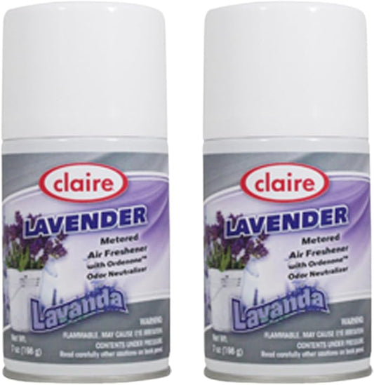 Claire CL115 Lavender Metered Air Freshener; 7 Oz (2 Pack)