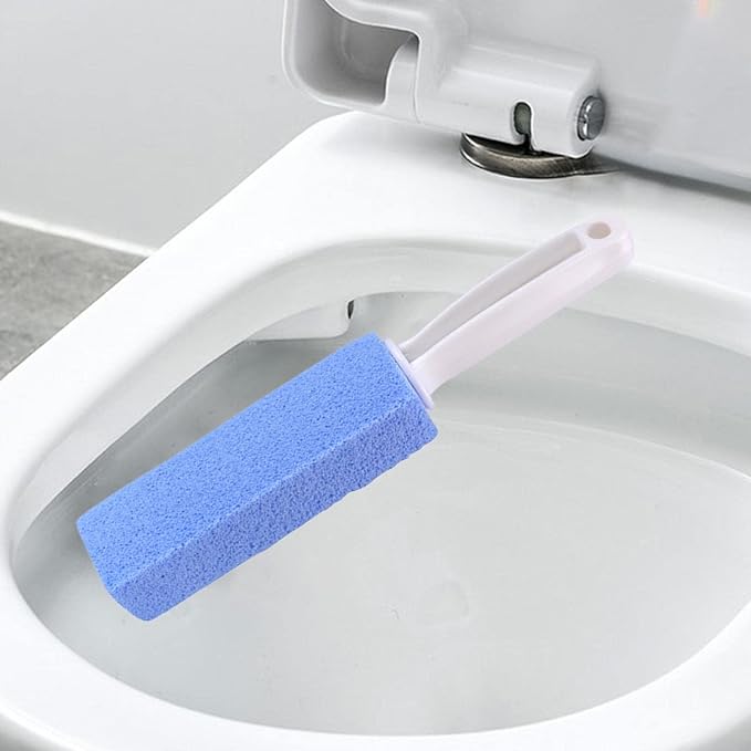 Toilet Cleaner Stone Dead Corner Grout Cleaner Long Handle Bathroom Appliances Toilet Brush for Household Cleaning (Blue 10cm)