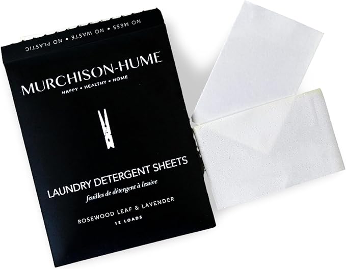 Murchison-Hume Zero-Waste Luxury Travel Laundry Sheets - Pack of 6 Double Sheets - Up to 12 Loads (Rosewood Leaf & Lavender)