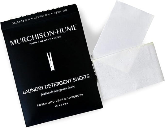 Murchison-Hume Zero-Waste Luxury Travel Laundry Sheets - Pack of 6 Double Sheets - Up to 12 Loads (Rosewood Leaf & Lavender)
