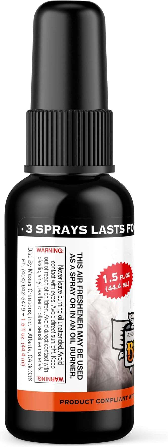 BluntPower (Black Rain, 5 Pack) Concentrated Air Freshener - Premium Oil Based Air Freshener Spray For Home and Car - Long-Lasting Bathroom Spray, Car Freshener, & Odor Eliminator Spray