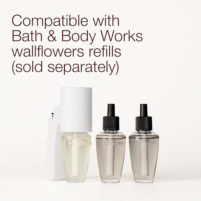 Bath & Body Works Wallflowers Fragrance Plug, White Flare Design, Plug-in Air Freshener Device for Bedrooms, Bathrooms & Living Spaces - 2 Pack