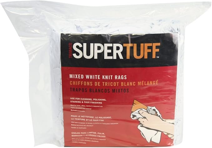 Mixed White Knit Rags, 8lb Bale