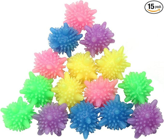 Washer Balls,Reusable Tangle-Free Eco-Friendly Laundry Scrubbing Balls,Solid Colorful Laundry Washing Balls Enhance Your Machine Cleaning Power (15 Pcs)