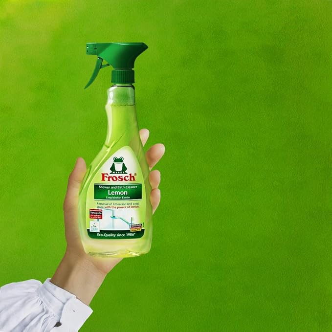 Frosch Natural Lemon Shower & Bathroom Cleaner Spray Bottle, 500ml (Pack of 2)
