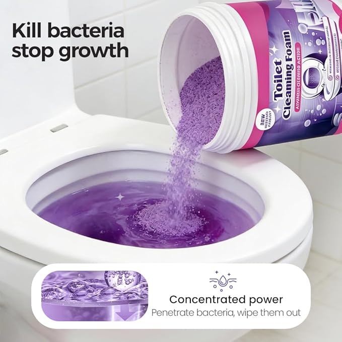 2026 New Toilet Bowl Cleaner, Toilet Cleaning Foam, Power Foaming Toilets Clean, Clean Foam Cleaner, Touch Free Foaming Powder – Bathroom Cleaning Powder (2PCS)