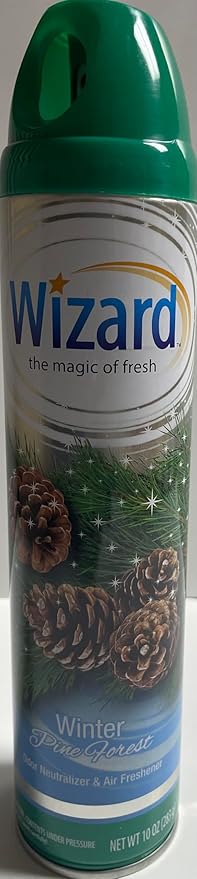 Wizard The Magic of Fresh | Odor Neutralizer & Air Freshener - 10 Oz. Winter pine forest (Pack of 4) (Packaging May Vary)