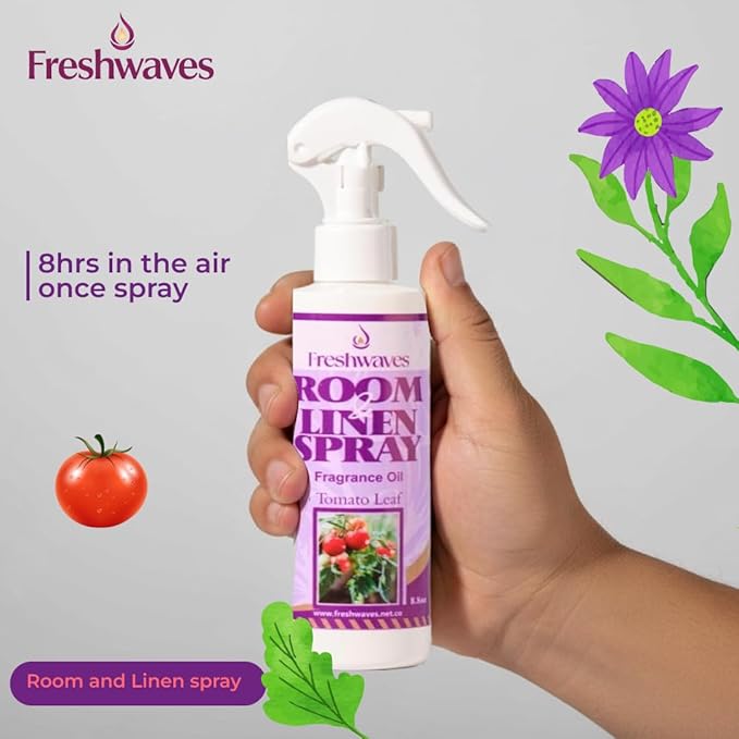 Freshwaves Room Linen Spray, Fragrance Oil (8.8 Oz, Tomato Leaf)