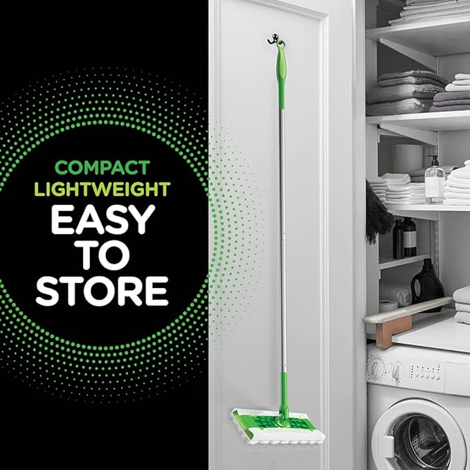 Swiffer Sweeper Heavy Duty Cleaning Kit: 2-in-1 Dry and Wet Multi Surface Floor Cleaner, Includes 1 Mop + 40 Heavy Duty Pads + 14 Dry Cloths + 5 Wet Cloths