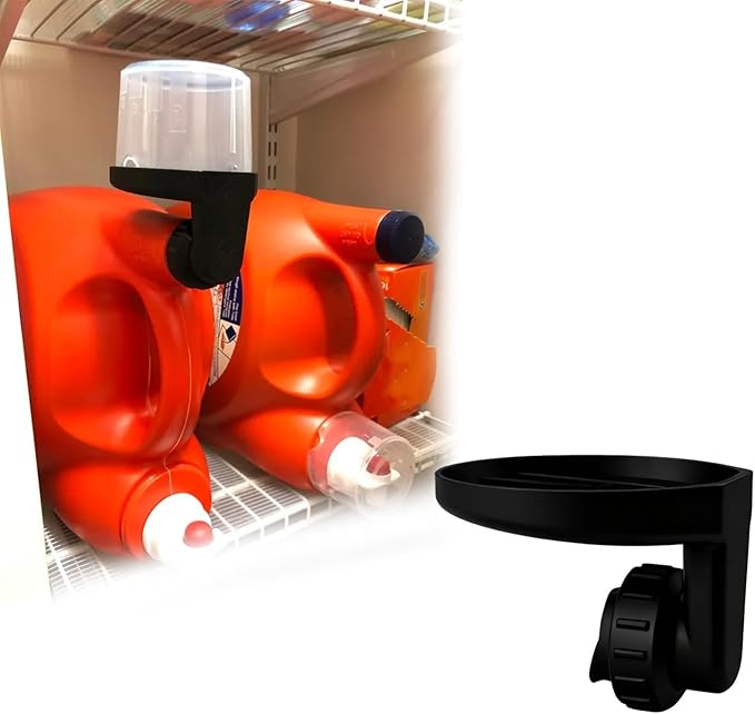 Laundry Detergent Cup Holder – Fits for Tide Bottles, No-Leak Drain Tray, Easy Install, Removable & Space-Saving Drip Catcher for Washer