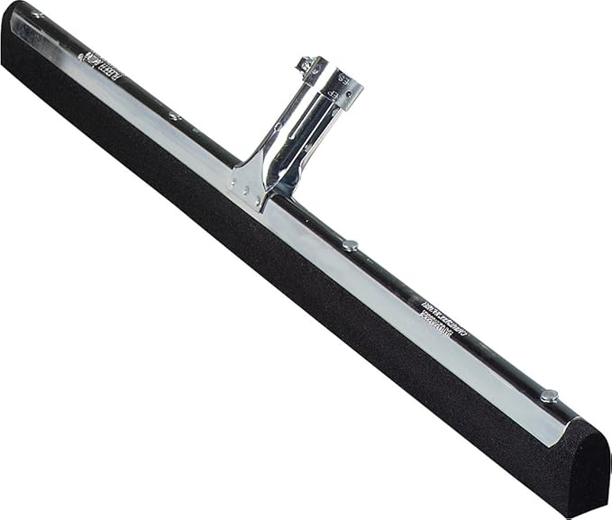 SPARTA Flo-Pac Double Foam Floor Rubber Squeegee Window Squeegee with Heavy Duty Steel Frame for Floor, Bathroom, Kitchen, Concrete, Tile, Garage, Commercial Use, 22 Inches, Black (Pack of 3)