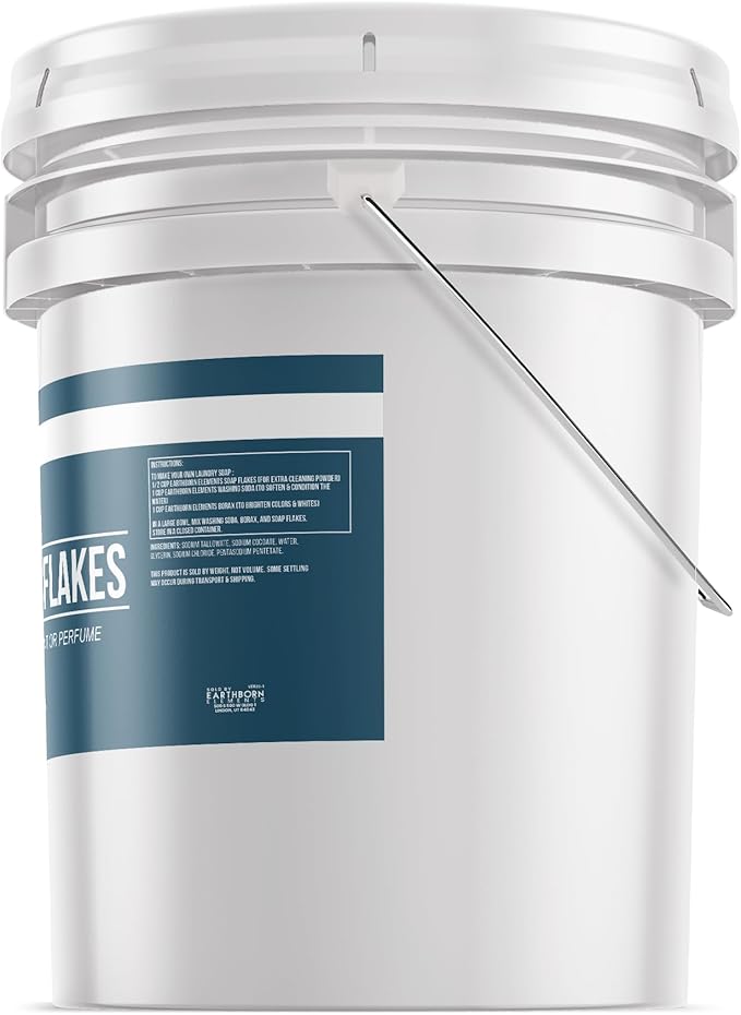 Earthborn Elements Soap Flakes 5 Gallon Bucket, Homemade Laundry Detergent, Unscented