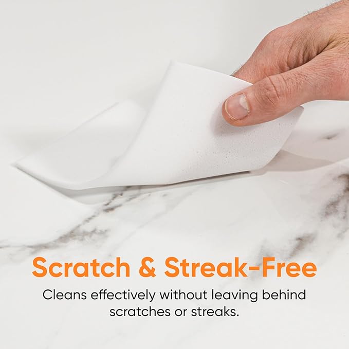 Superio Miracle Eraser Thin Sheets - 12 Count - Multi-Surface Cleaning Pads, No Chemicals Needed, Scratch-Free