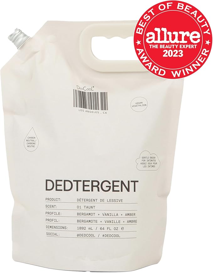 DedCool Liquid Laundry Detergent in 01 Taunt | Luxurious Scent | Stain-Removing Formula | Infused with Natural Essential Oils | Non-Toxic | Up to 120 Washes | 64 fl oz