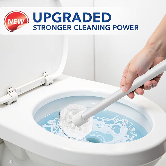 50 Count Disposable Toilet Wand Refills for Clorox Upgraded Brush Heads Compatible with Toilet Wand for Clorox Easy and Effective Bathroom Cleaning