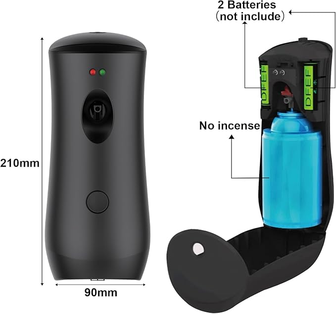 Automatic Air Freshener Spray Dispenser (2-Pack), Free Standing or Wall Mounted Adjustable Aromatherapy Machines for Home, Indoor, Bathrooms, Offices, Hotels and Commercial Places (B-01)